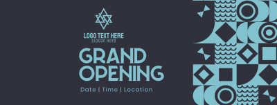 Geometric Retro Opening Facebook cover Image Preview