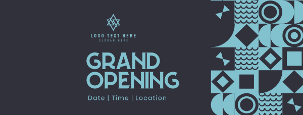 Geometric Retro Opening Facebook Cover Design Image Preview