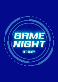 Futuristic Game Night Poster Image Preview