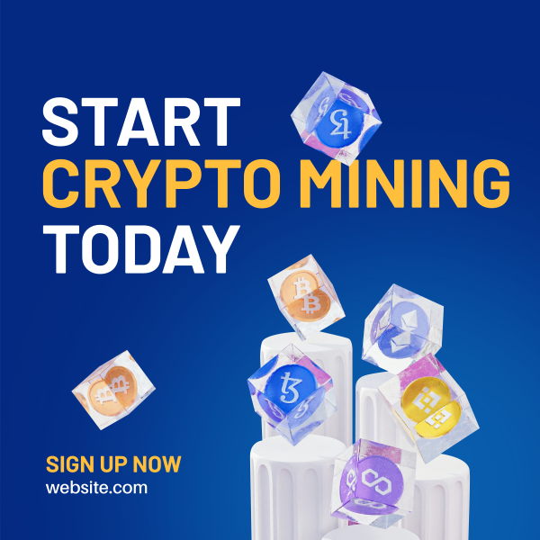 Start Crypto Today Instagram Post Design Image Preview