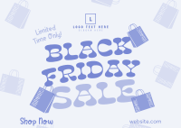 Black Friday Quirky Postcard Design