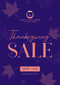 Elegant Thanksgiving Sale Poster Image Preview