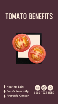 Tomato Benefits Facebook Story Design