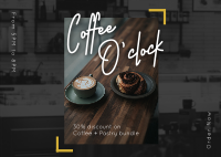 Coffee O'clock Postcard Image Preview