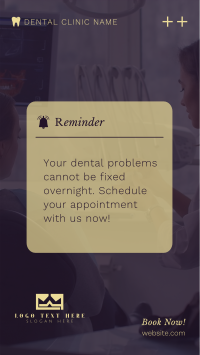 Dental Appointment Reminder TikTok video Image Preview