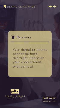 Dental Appointment Reminder TikTok Video Image Preview