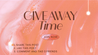 Giveaway Time Announcement Facebook Event Cover Design