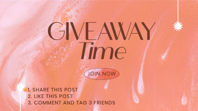 Giveaway Time Announcement Facebook event cover Image Preview