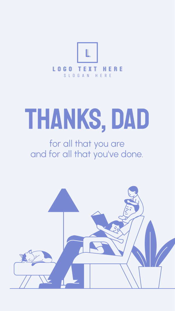 Thanks Dad For Everything Instagram Story Design Image Preview