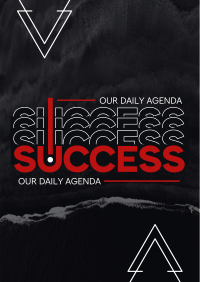Success as Daily Agenda Flyer Design