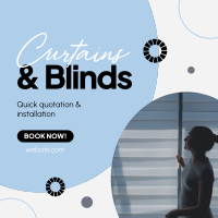 Curtains & Blinds Installation Instagram Post Design
