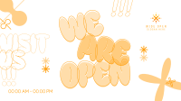 Bubble Open Announcement Facebook Event Cover Image Preview