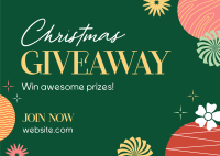 Abstract Christmas Giveaway Postcard Image Preview