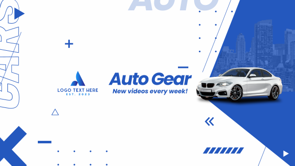 Auto Gear YouTube Banner Design Image Preview