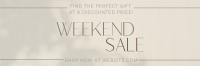 Minimalist Weekend Sale Twitter Header Image Preview