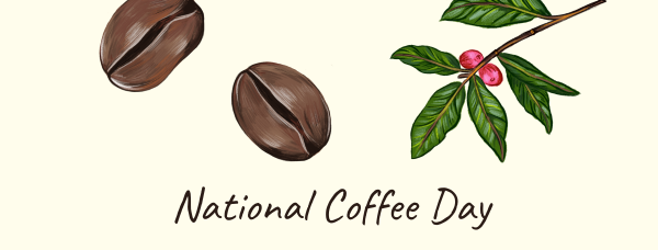 National Coffee Day Illustration Facebook Cover Design Image Preview