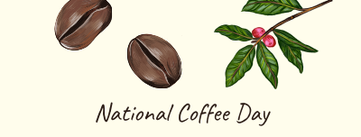 National Coffee Day Illustration Facebook cover Image Preview