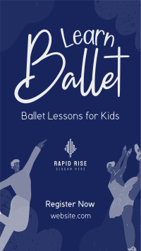 Kids Ballet Lessons Facebook Story Design