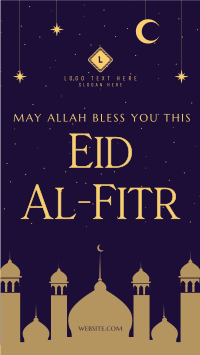 Night Sky Eid Al Fitr Instagram reel Image Preview
