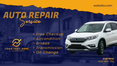 Auto Repair ripped effect Facebook event cover Image Preview