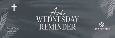 Ash Wednesday Reminder Twitter Header Image Preview
