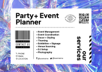 Fun Party Planner Postcard Design