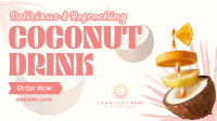 Refreshing Coconut Drink Animation Image Preview