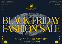 Minimalist Black Friday Fashion Postcard Design