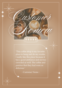 Testimonials Coffee Review Flyer Design