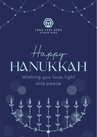 Festive Hanukkah Lights Poster Image Preview