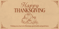 Thanksgiving Greeting Twitter Post Design