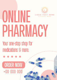 Geometric Online Pharmacy  Poster Design