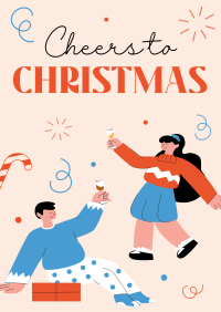 Cheers to Christmas Poster Design