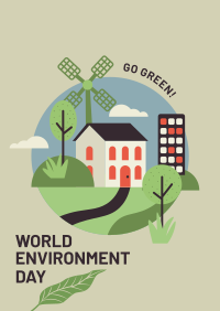 Green Home Environment Day  Poster Design
