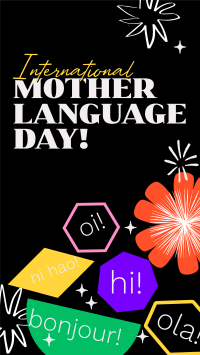 Quirky International Mother Language Day Facebook Story Design