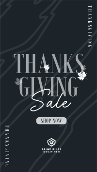 Thanksgiving Autumn Shop Sale TikTok Video Image Preview