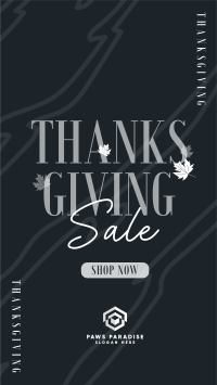 Thanksgiving Autumn Shop Sale TikTok Video Image Preview