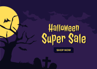 Halloween Super Sale Postcard Design