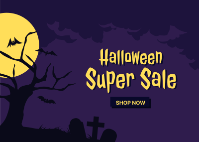 Halloween Super Sale Postcard Image Preview