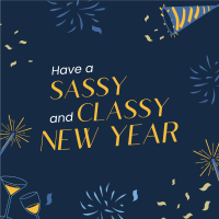 Sassy New Year Spirit Instagram Post Design