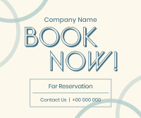 Minimalist Booking Reservation Facebook post Image Preview