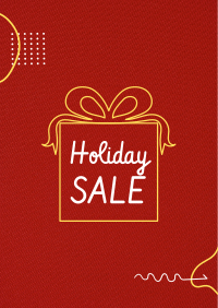 Holiday Sale Red Poster Image Preview
