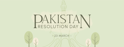 Pakistan Day Landmark Facebook cover Image Preview