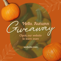 Hello Autumn Giveaway Instagram Post Design