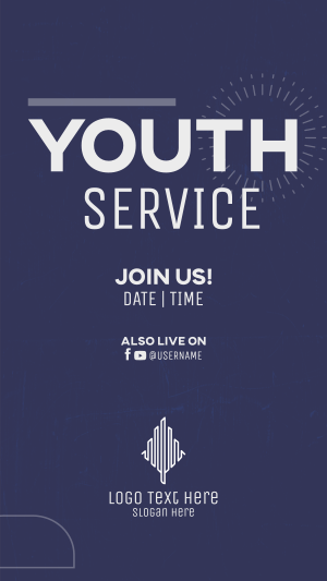 Youth Service Instagram story Image Preview