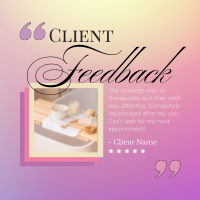 Spa Client Feedback Instagram post Image Preview
