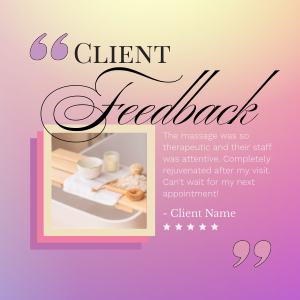 Spa Client Feedback Instagram post Image Preview