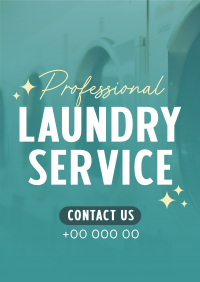 Professional Laundry Service Poster Design