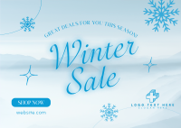 Winter Sale Postcard Design