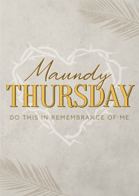 Minimalist Maundy Thursday Poster Image Preview